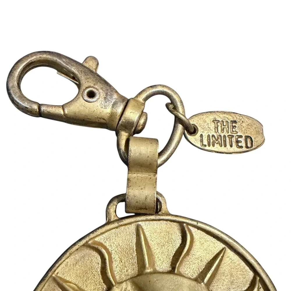 Vintage The Limited Sun Face Medallion Belt Metal 90s Y2K Celestial Astrology - Picture 8 of 14